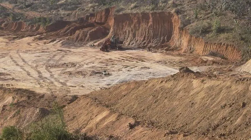 ảnh ghi nhận tại hiện trường xã Nghĩa Trung